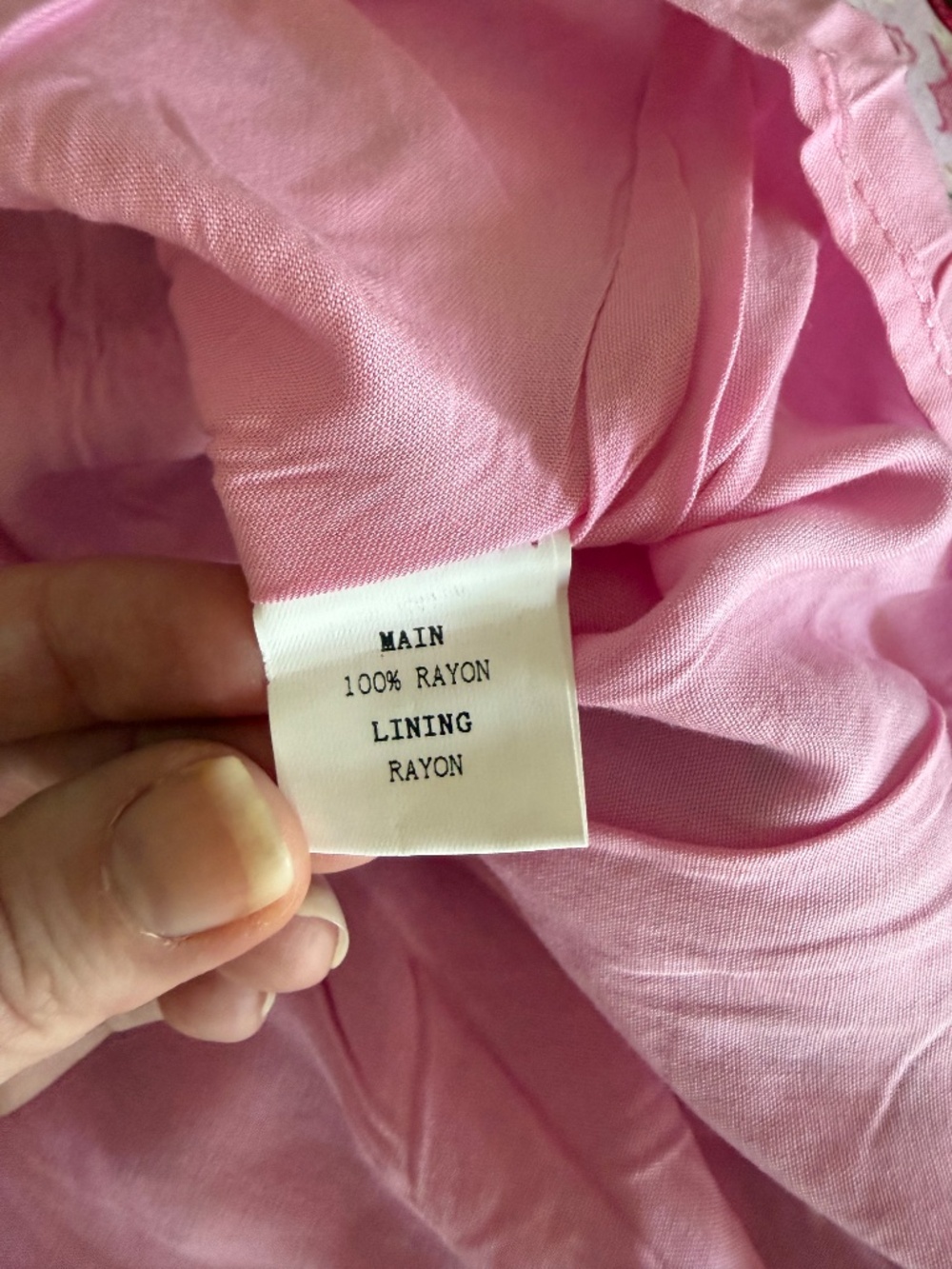 Hello Molly NWT Pink Floral Ruffle Mini Dress Open Back Tie Flutter Sleeve US 4 - Picture 12 of 16